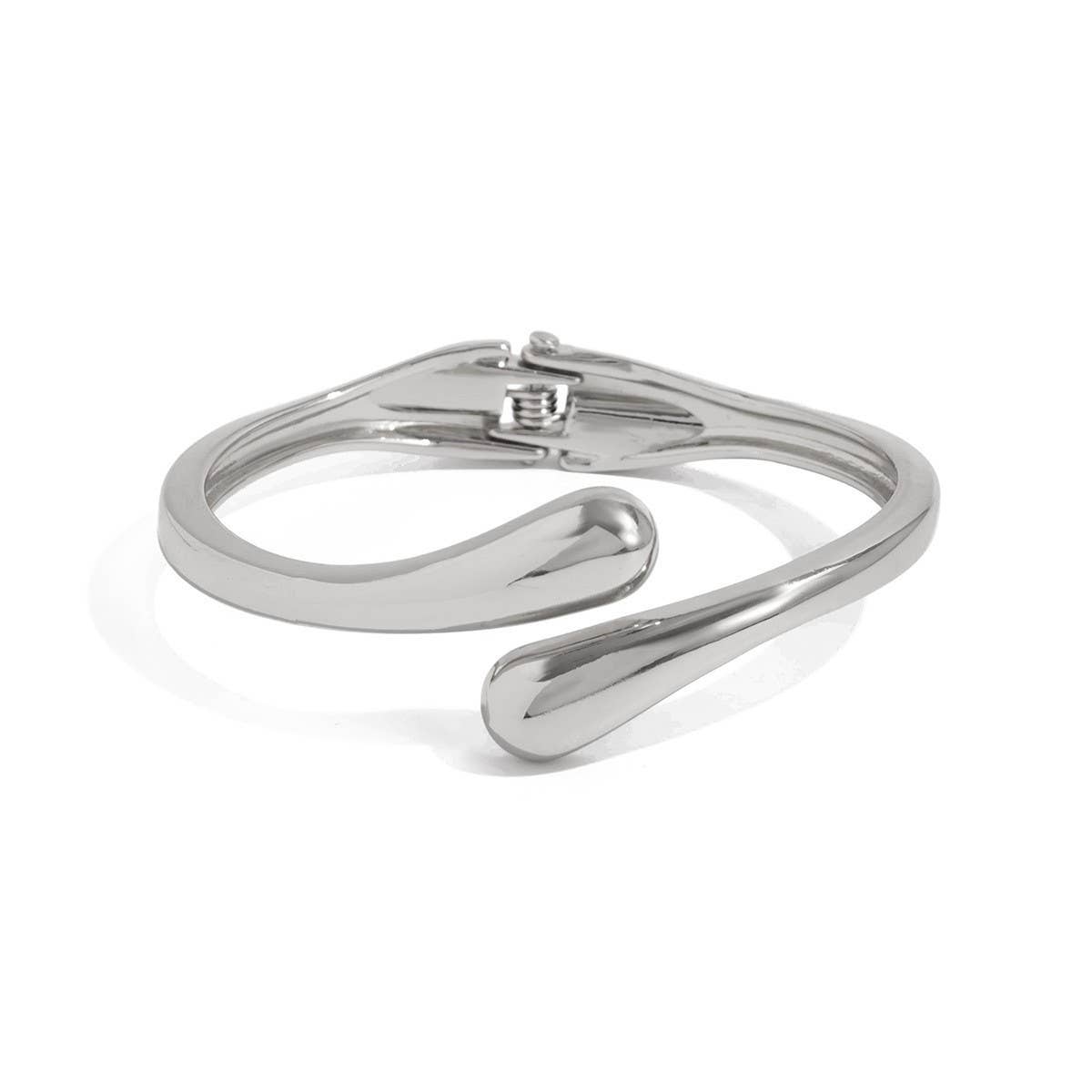 Silver bracelet on a white background