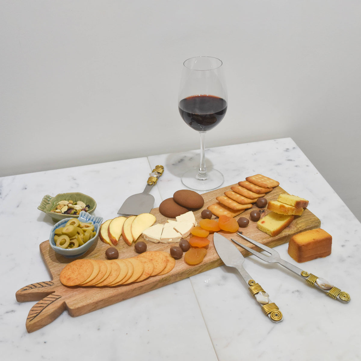 Leaf Mango Wooden Cheese Platter
