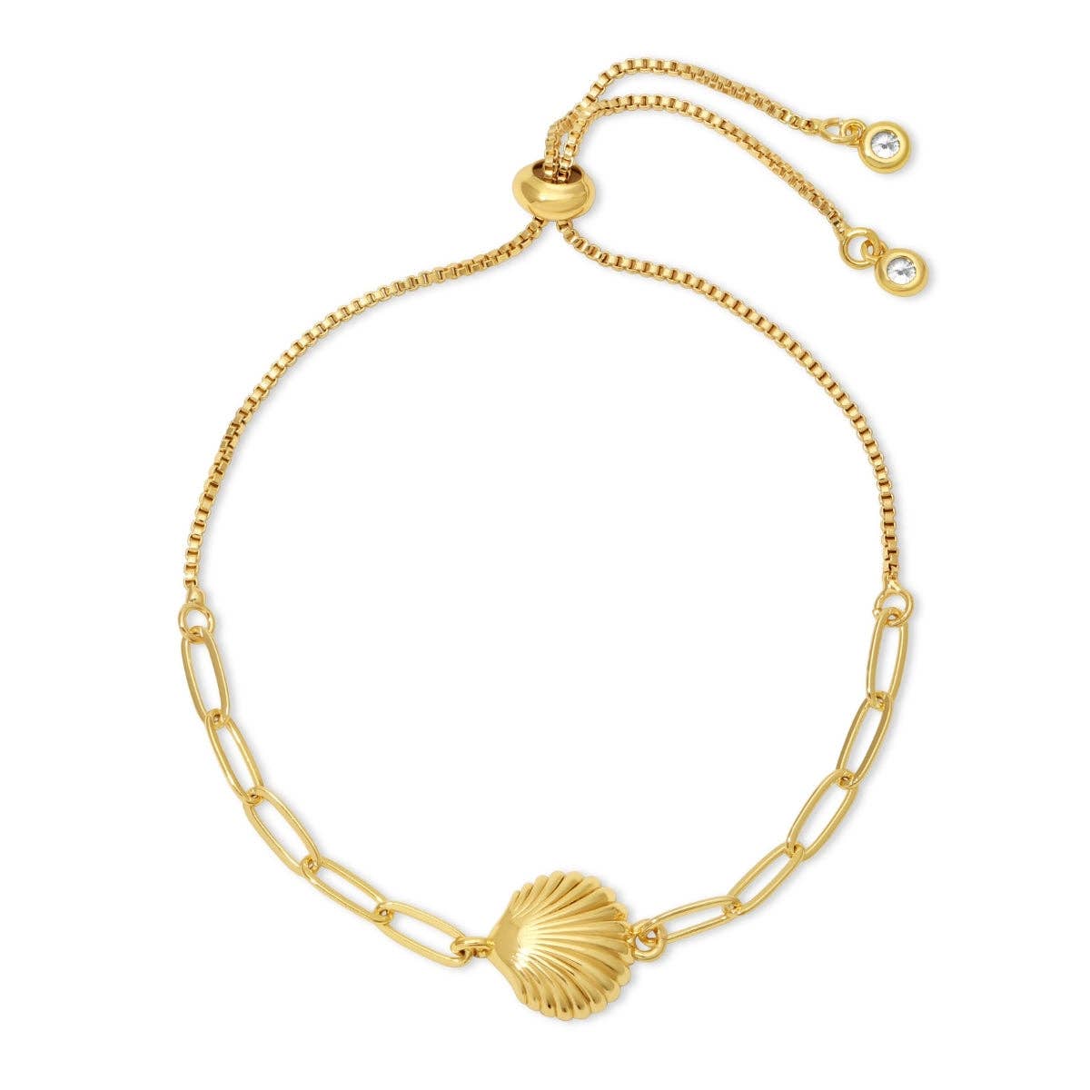 shell on link bracelet