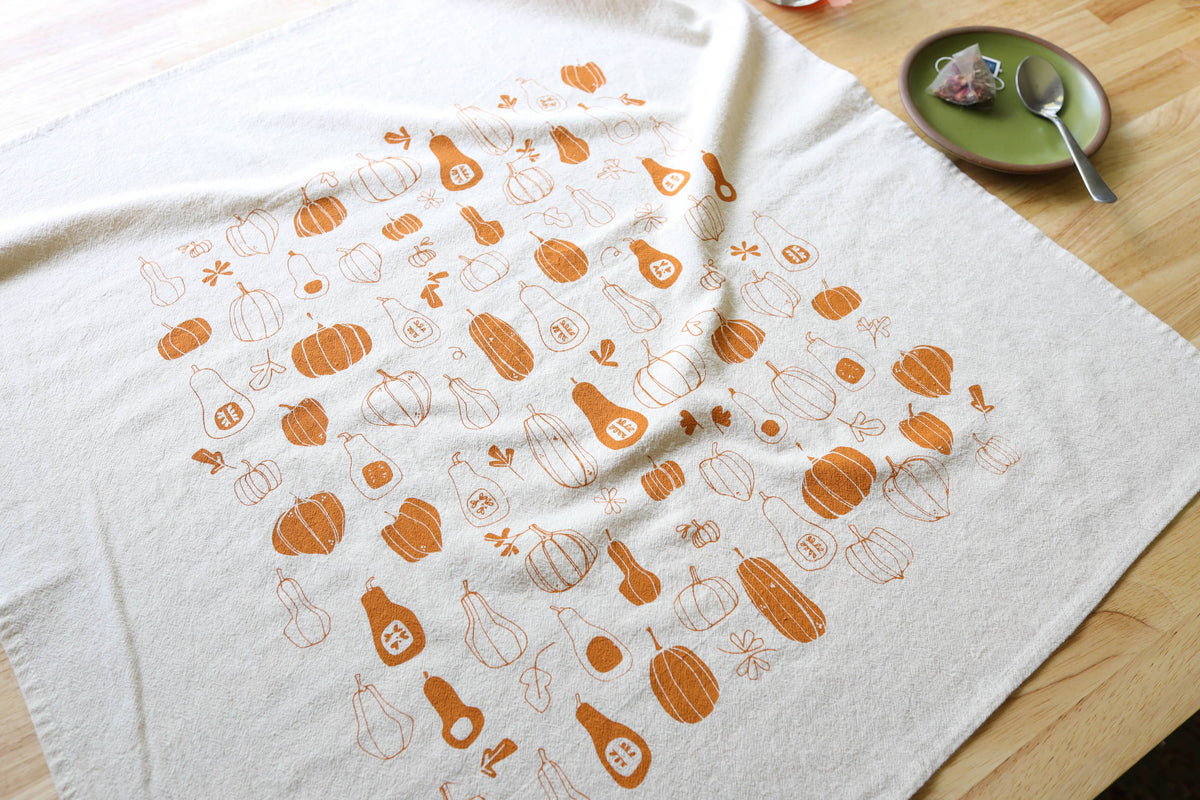 Pumpkin and Squash Fall Tea Towel