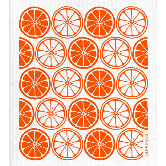 swedish dishtowel with orange slices