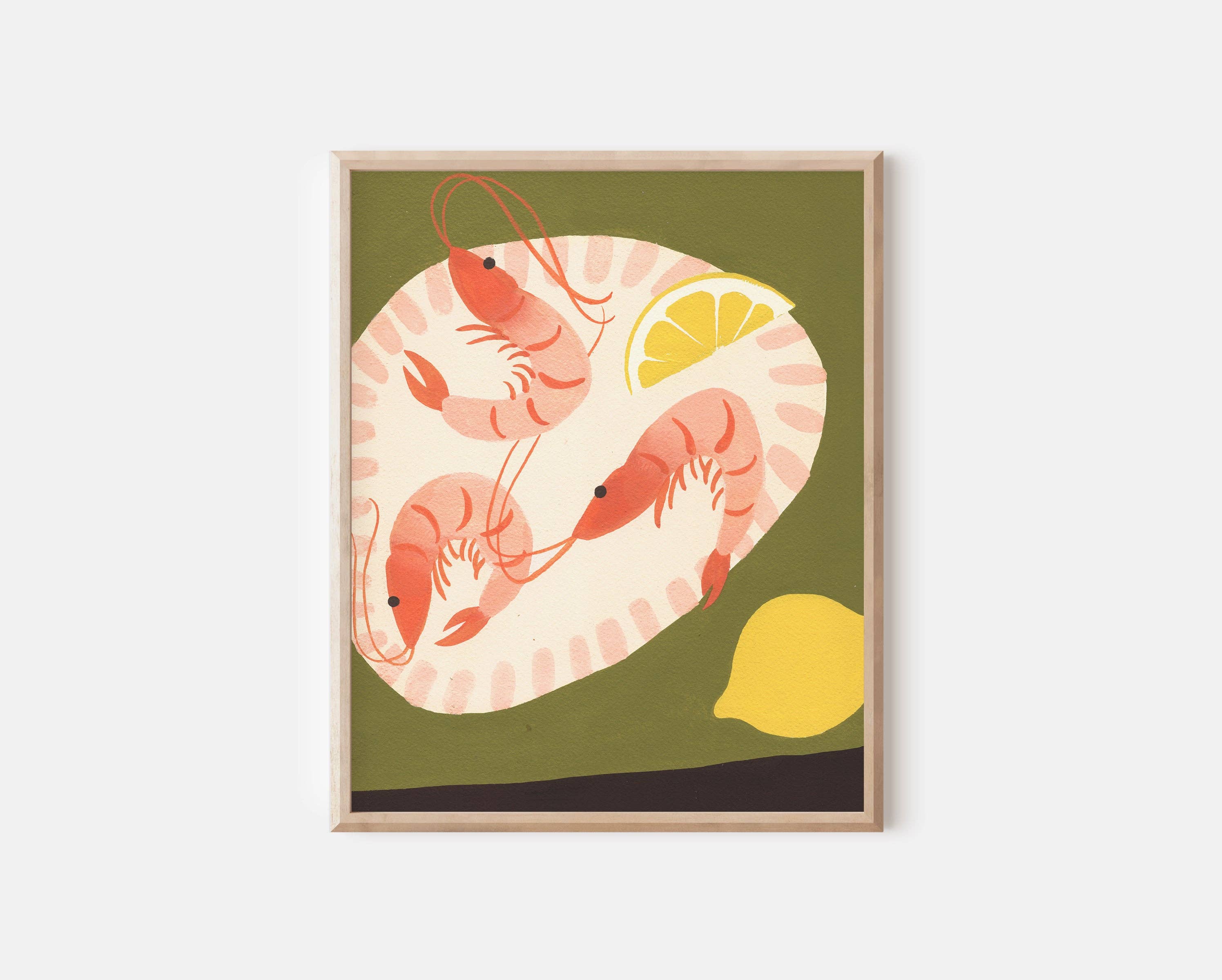 Shrimp and Lemons Print