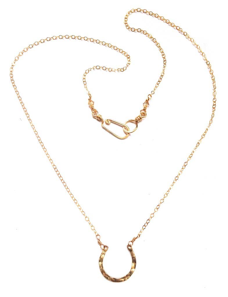 Mini Hammered U Necklace
