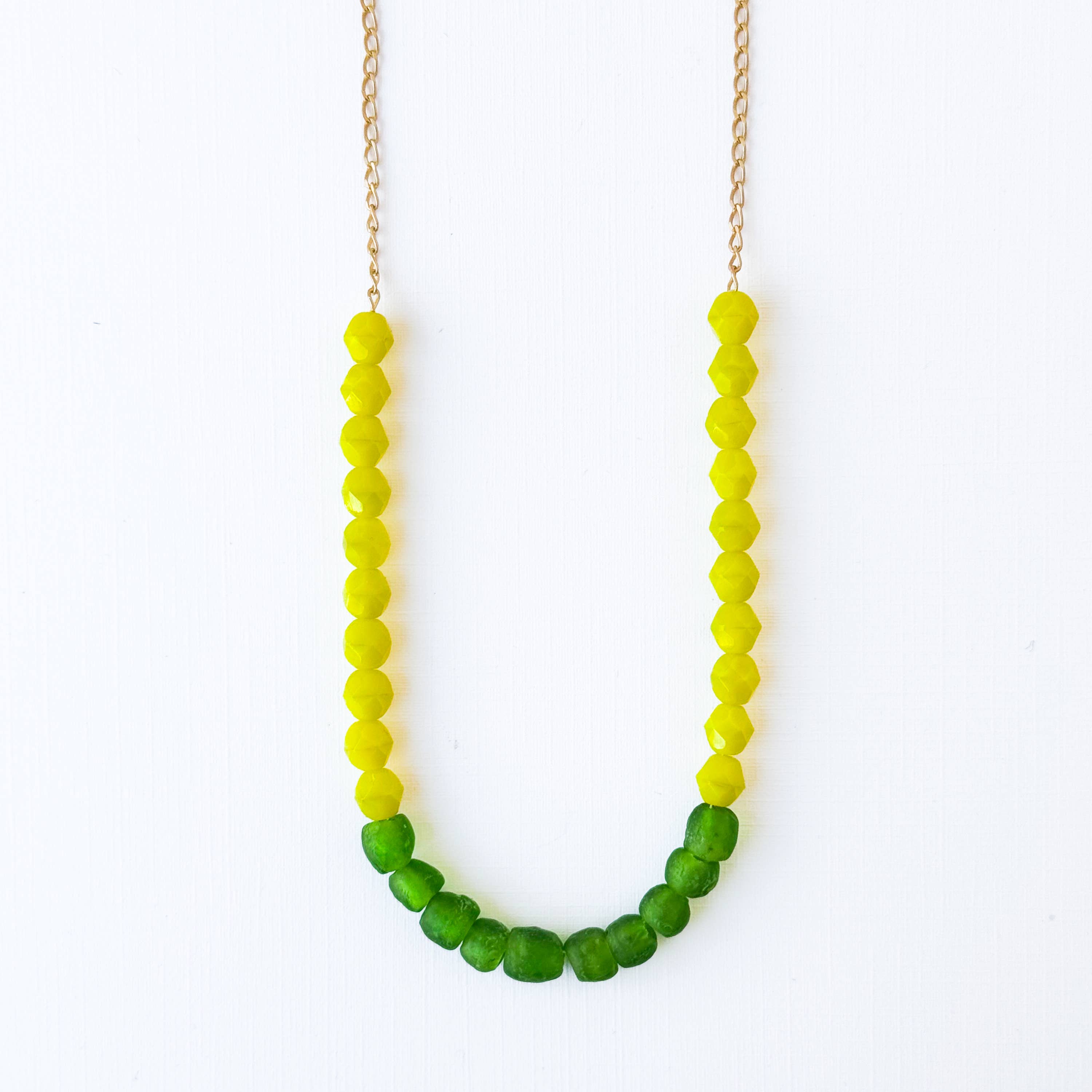 Recycled African Glass And Mixed Bead Necklace