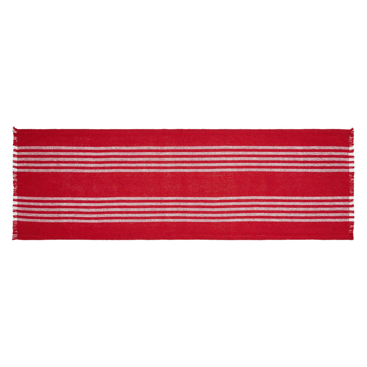 red and white striped runner