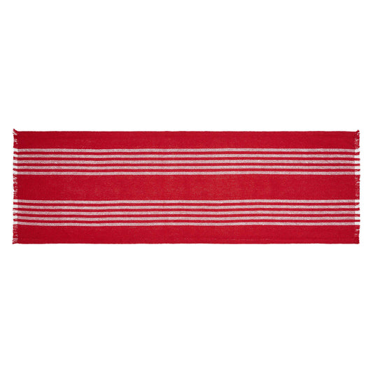 red and white striped runner