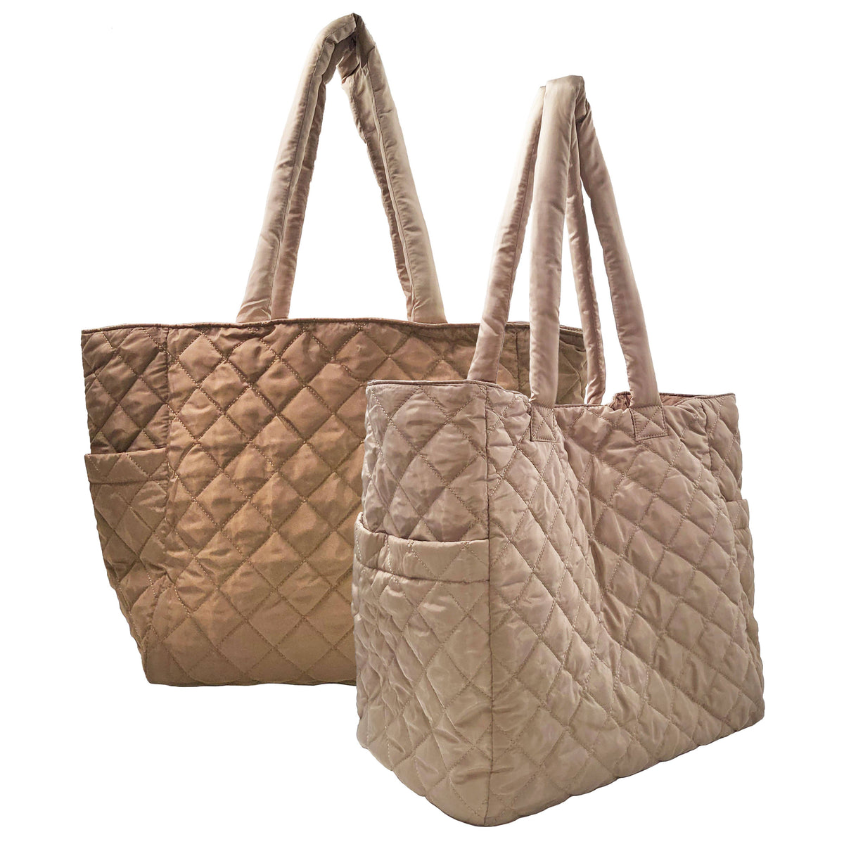 Large Reversible Nylon Tote- Multiple Colors