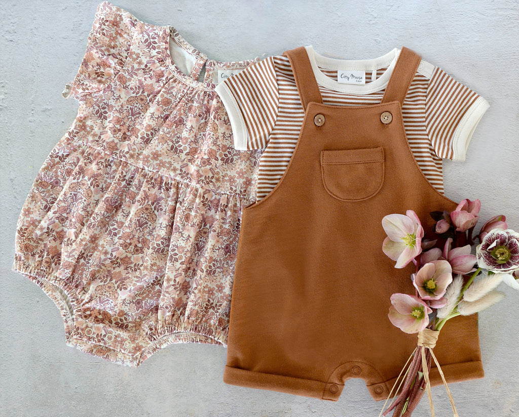 Baby Bouquet Flutter Sleeve Short Romper