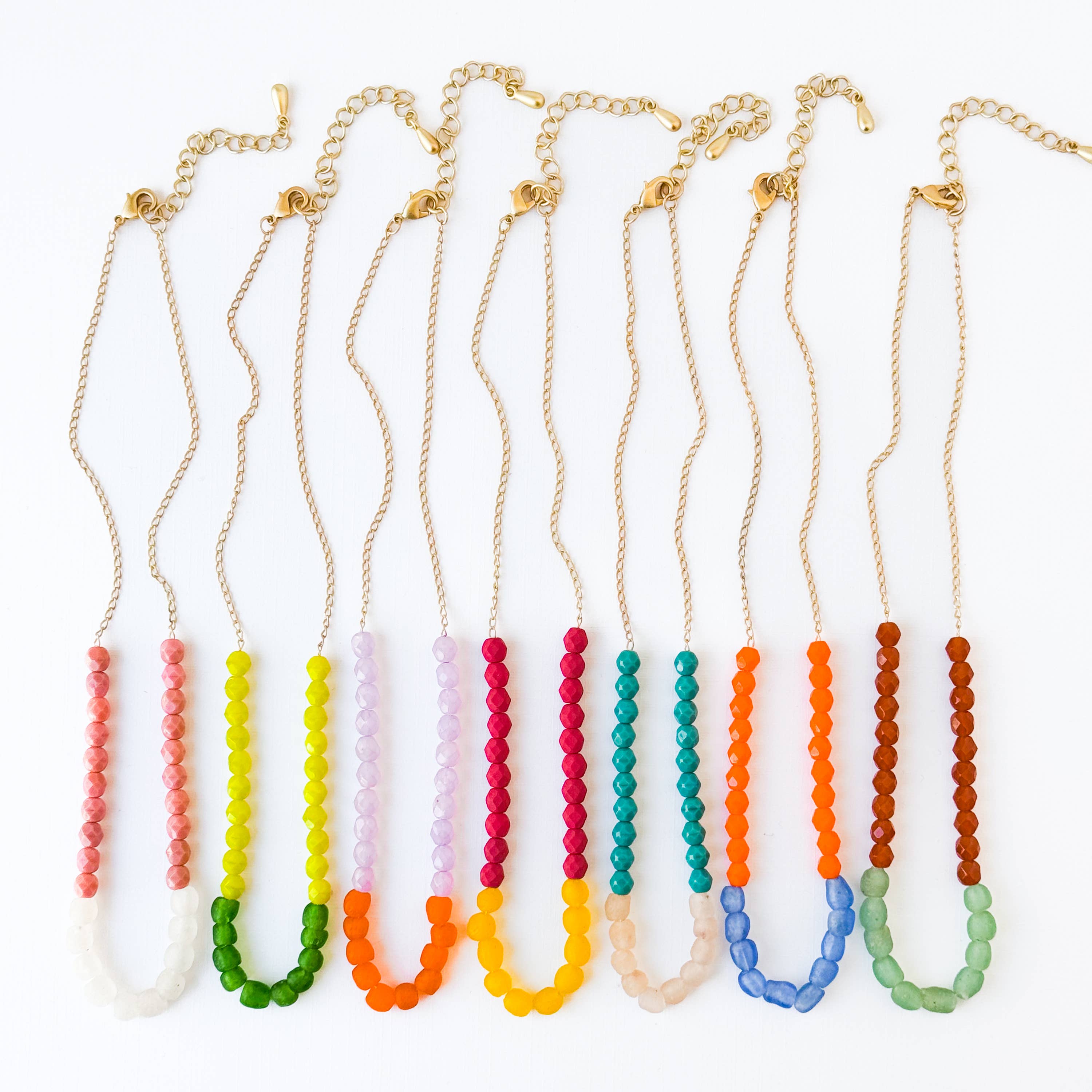 Recycled African Glass And Mixed Bead Necklace