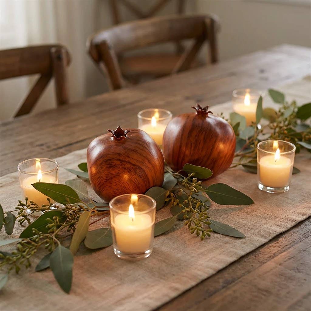 Faux Pomegranate Decorative Fruit