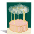 Glowy Birthday Cake | Gold Foil Birthday Card