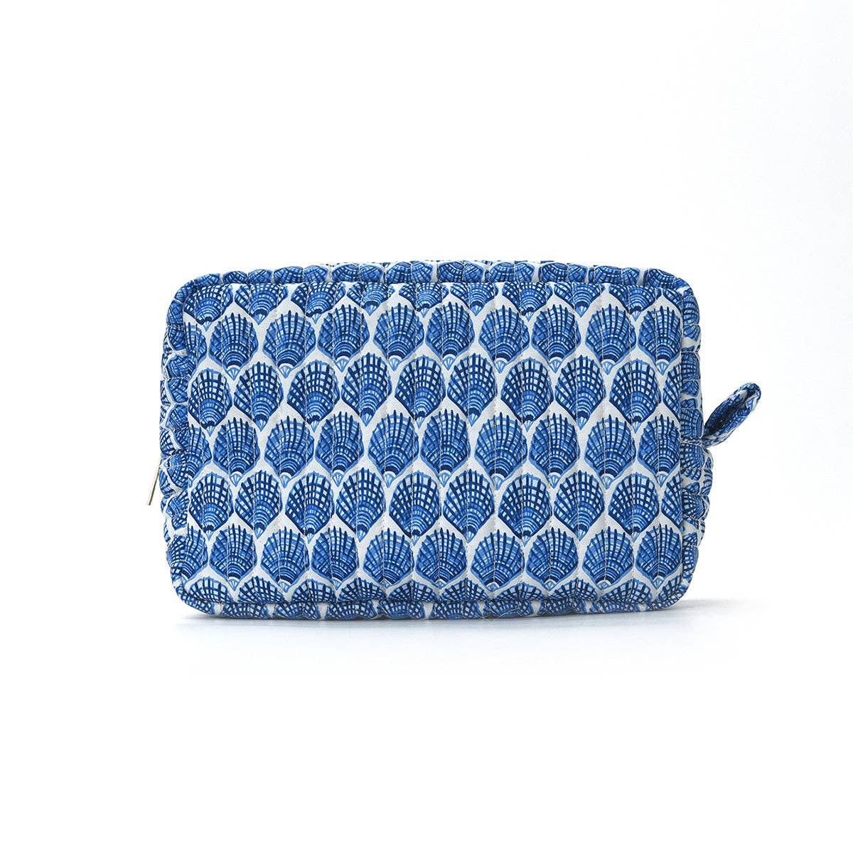 Quilted Shell Print Toiletry Pouch