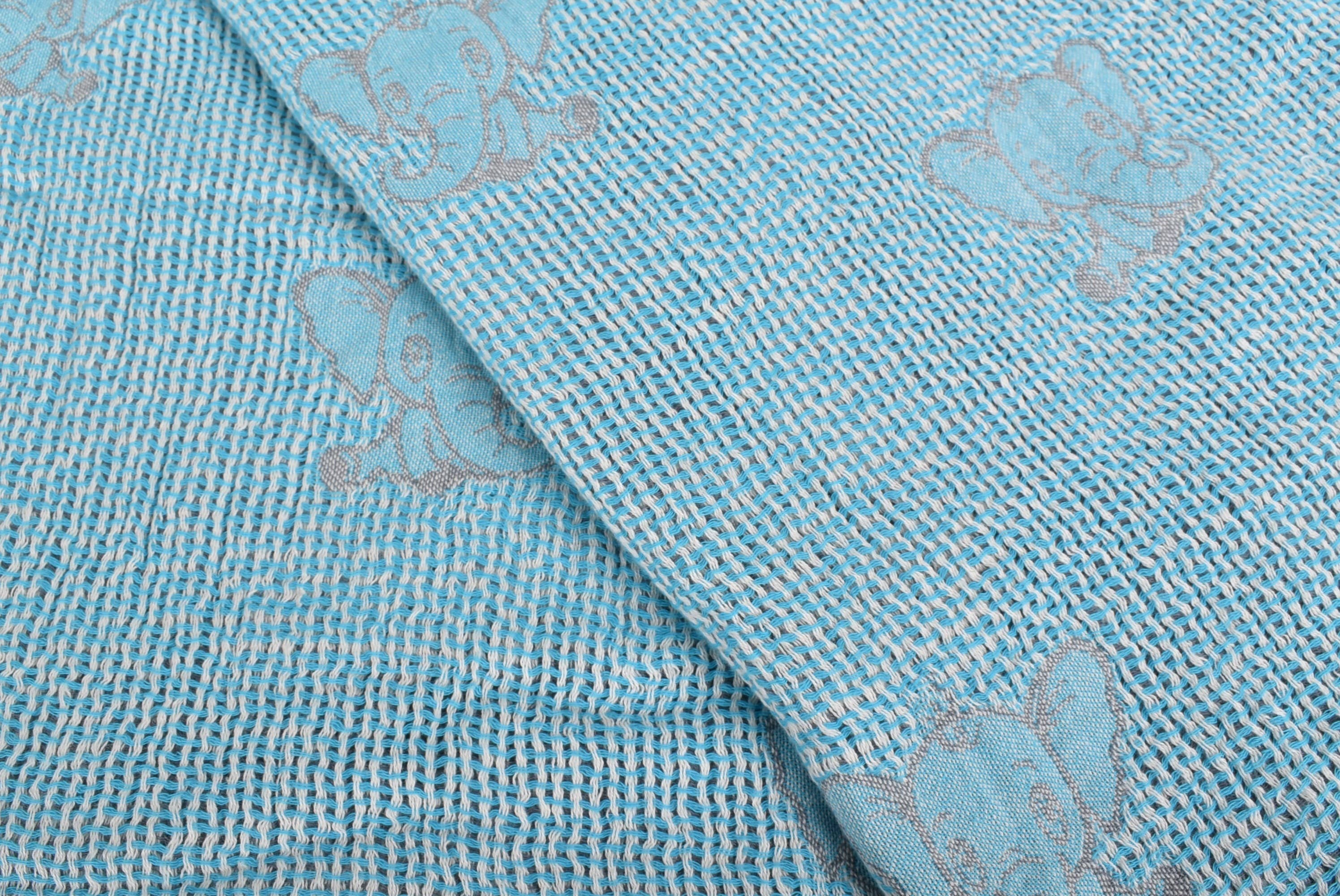 Organic Cotton Baby Blanket, Decorative Elephant Throw