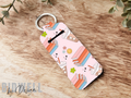 Girly Books and Coffee Lipbalm Holder Keychain