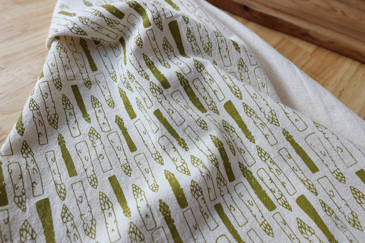 Asparagus Cotton Kitchen Towel