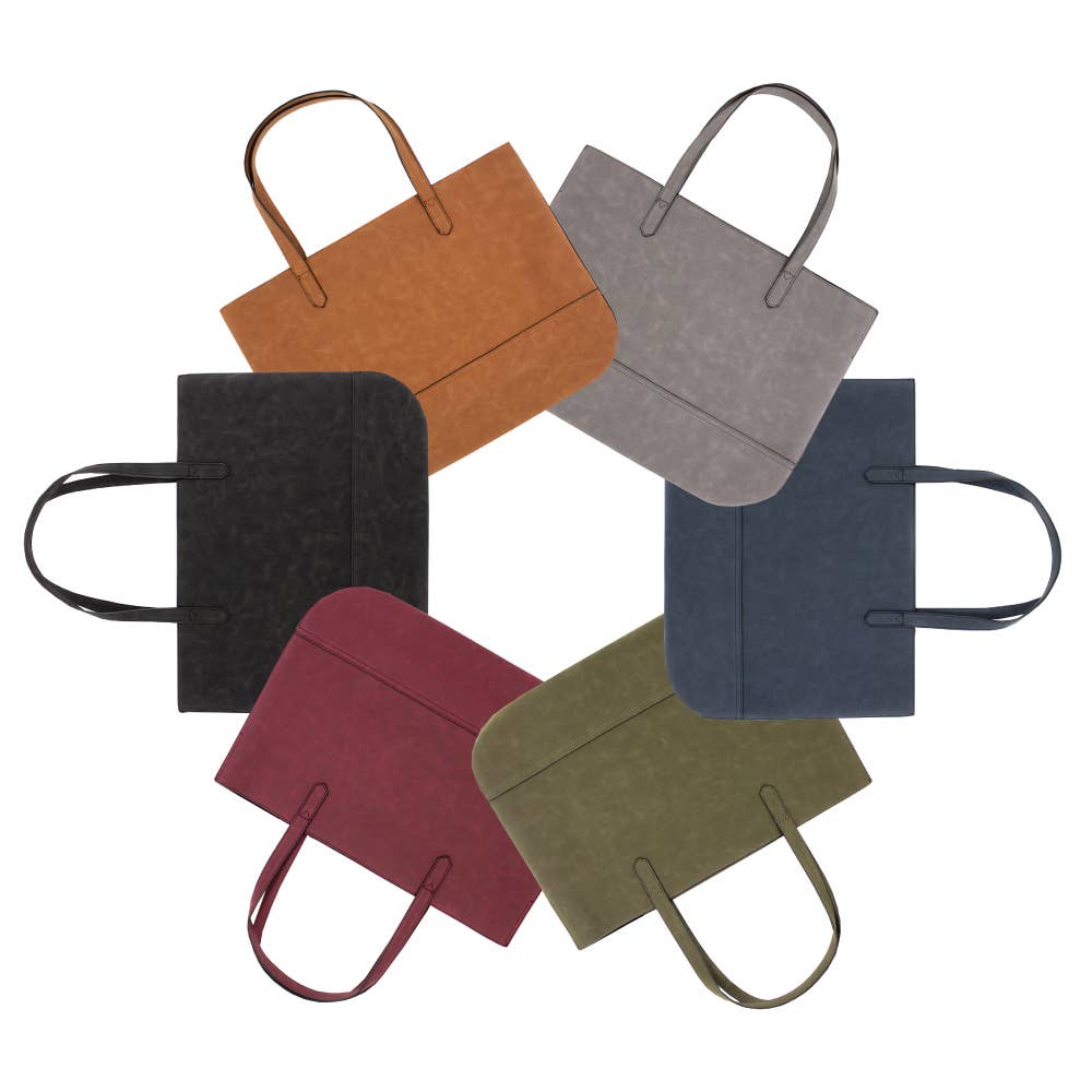 Faux Suede Tote Bag - Multiple Colors