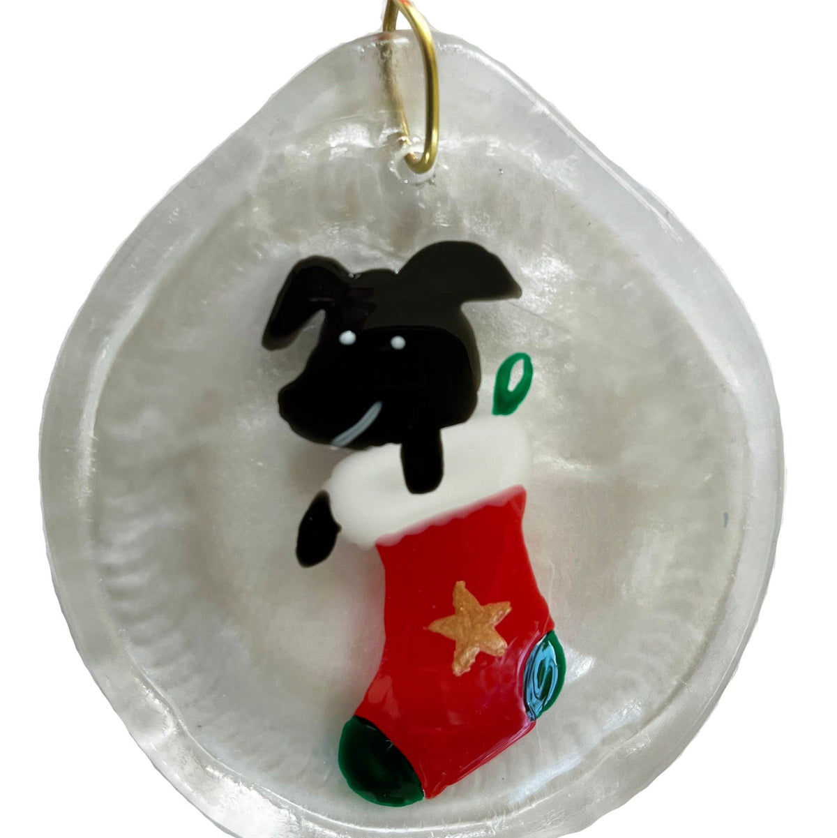 puppy in stocking 