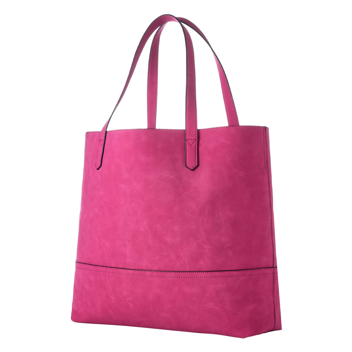 faux suede pink tote