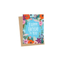Mini Birthday Floral, Folded Enclosure Cards