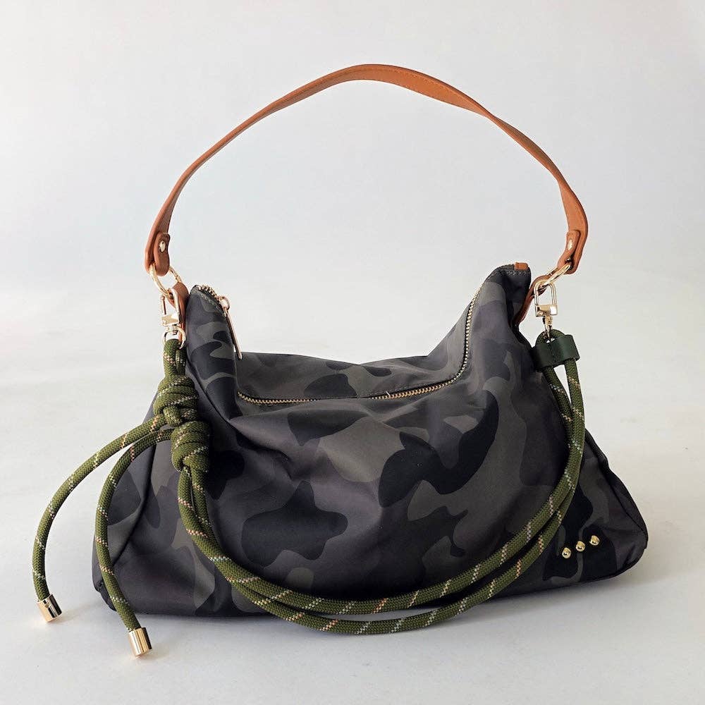 Nylon Slouchy Shoulder Bag