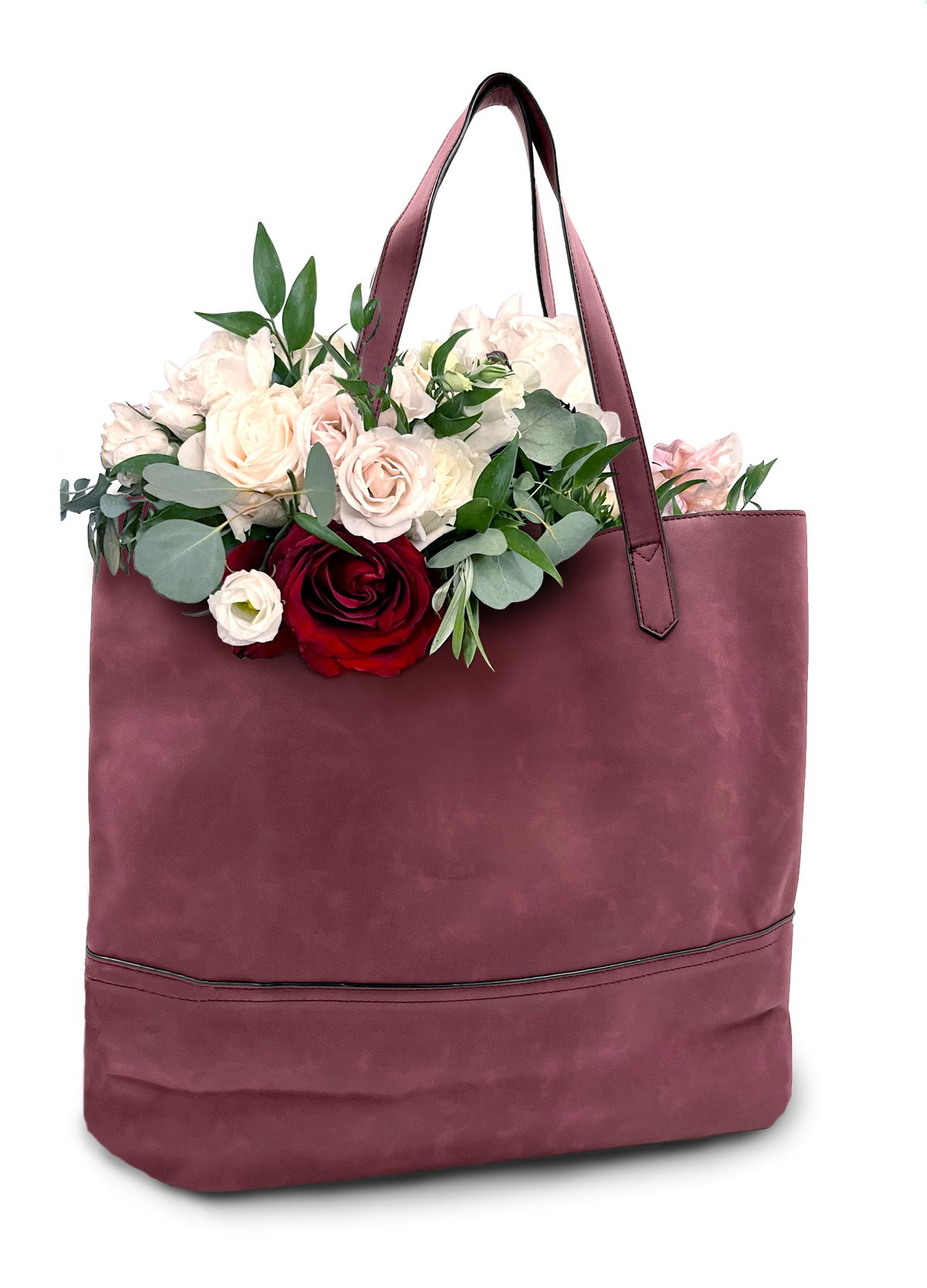 Faux Suede Tote Bag - Multiple Colors