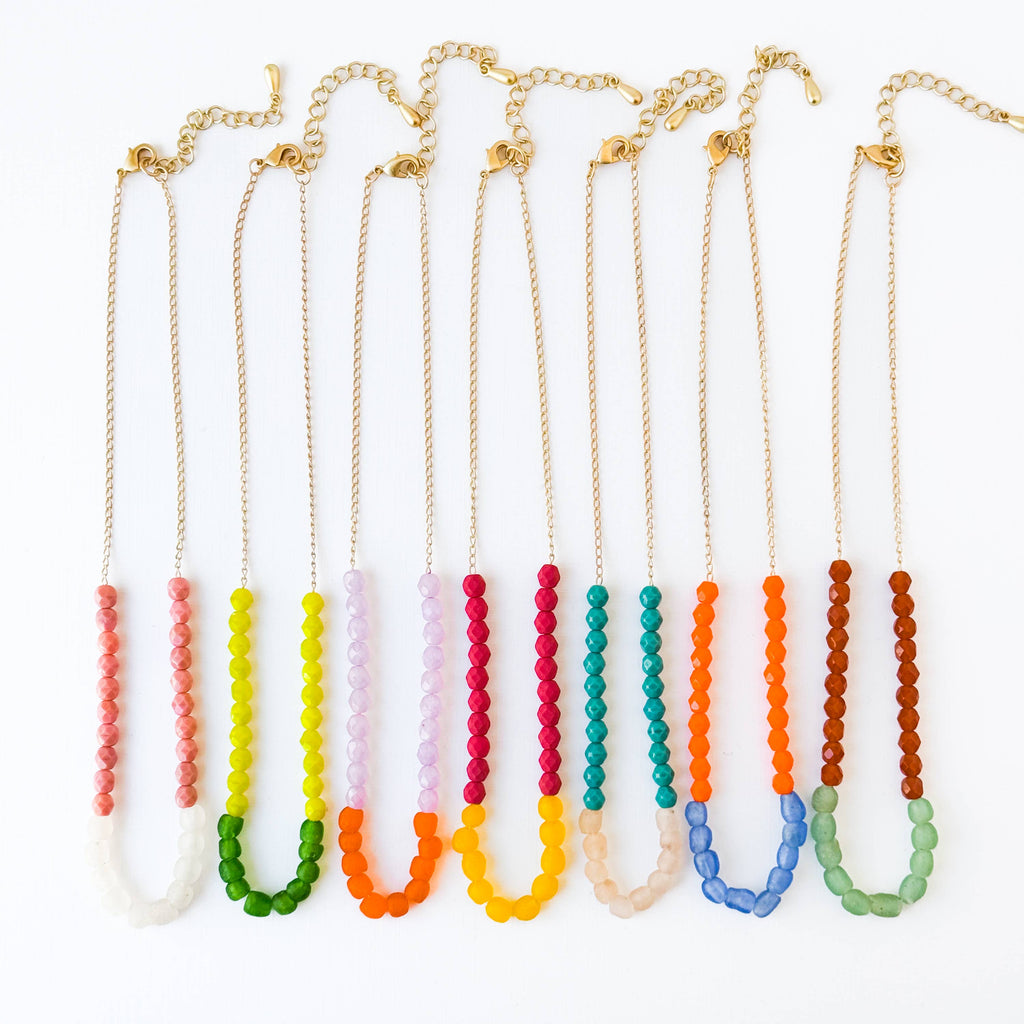 Recycled African Glass And Mixed Bead Necklace