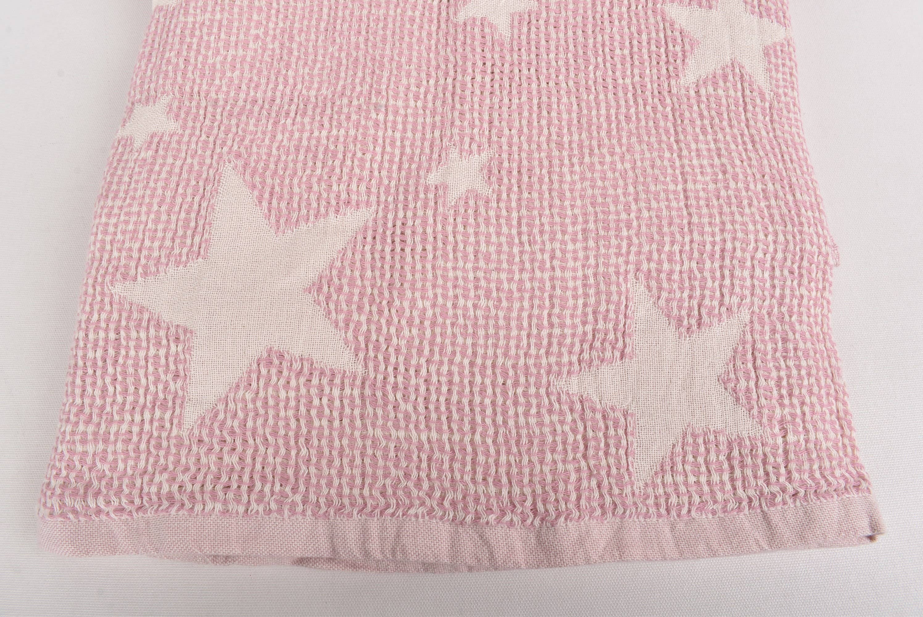 Baby Blanket, Cozy Turkish Throw Blanket, Pink Baby Throw