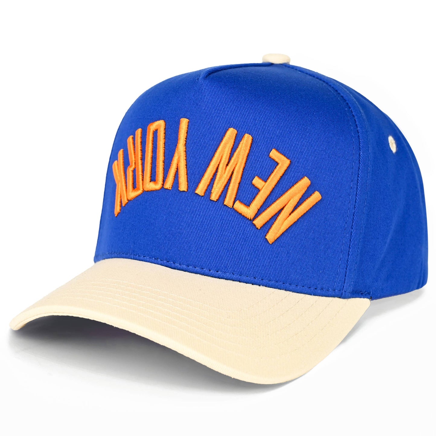 NEW YORK Embroidered Letter Two Tone Trucker Hat