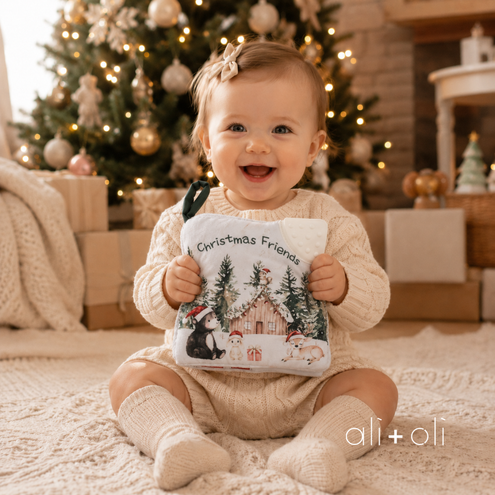 Christmas Friends Crinkle Cloth Book for Babies