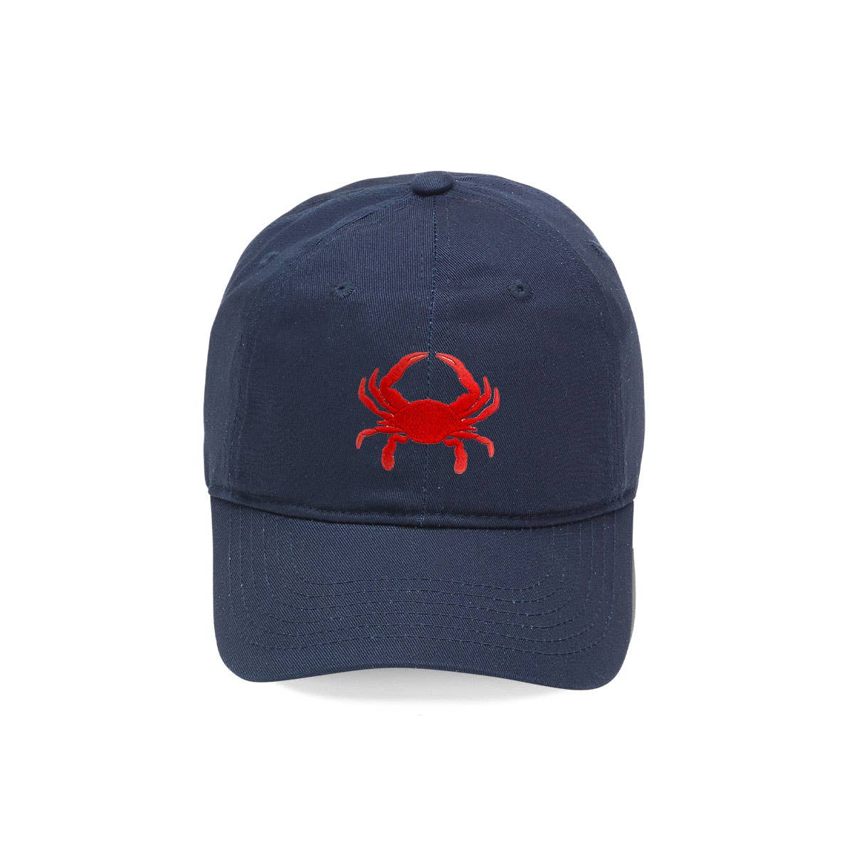 Crab Embroidered Navy Kids