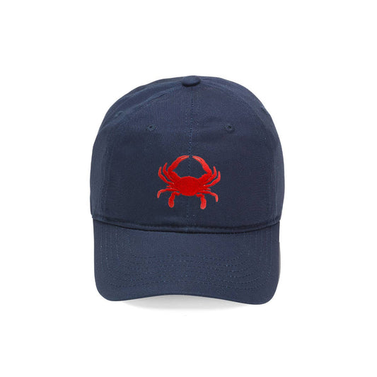 Crab Embroidered Navy Kids