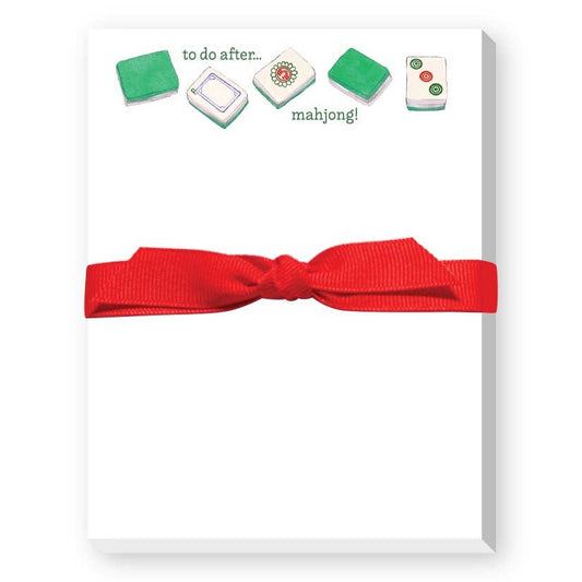 tiles and red bow on mini pad 