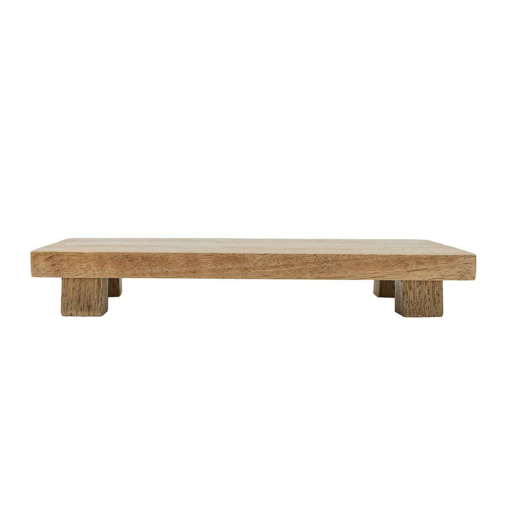 Wooden coffee table with a white background