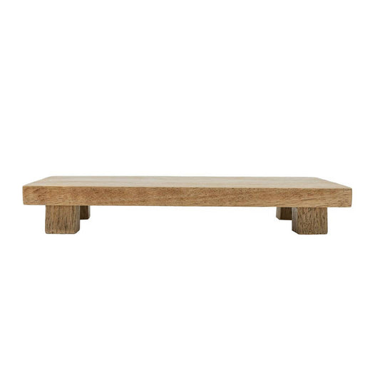 Wooden coffee table with a white background