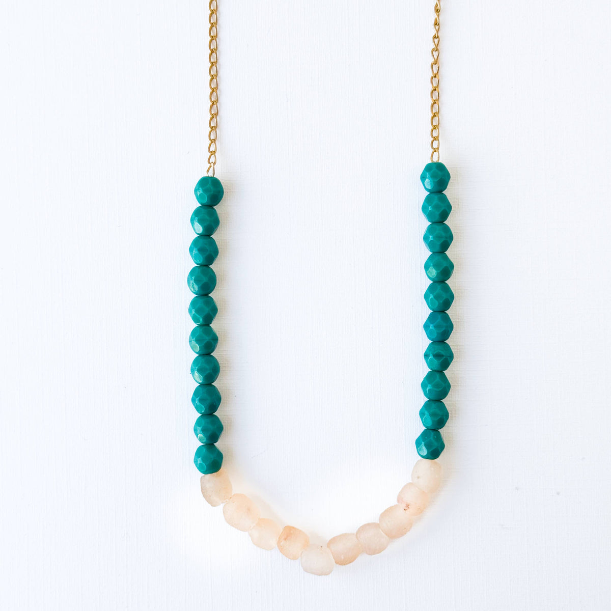 Recycled African Glass And Mixed Bead Necklace