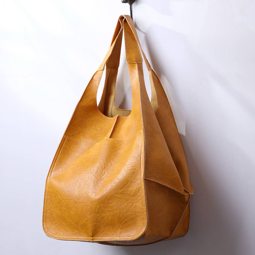 Women's Soft Leather Shoulder Large Capacity Tote Bag