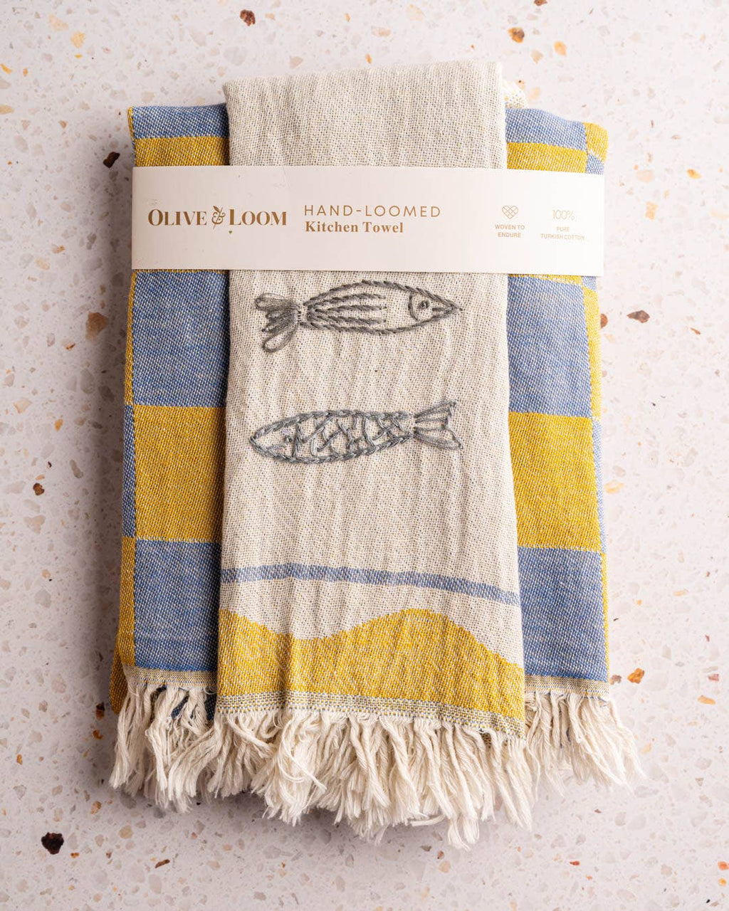 Sardine - Hand Stitched Kitchen Towel