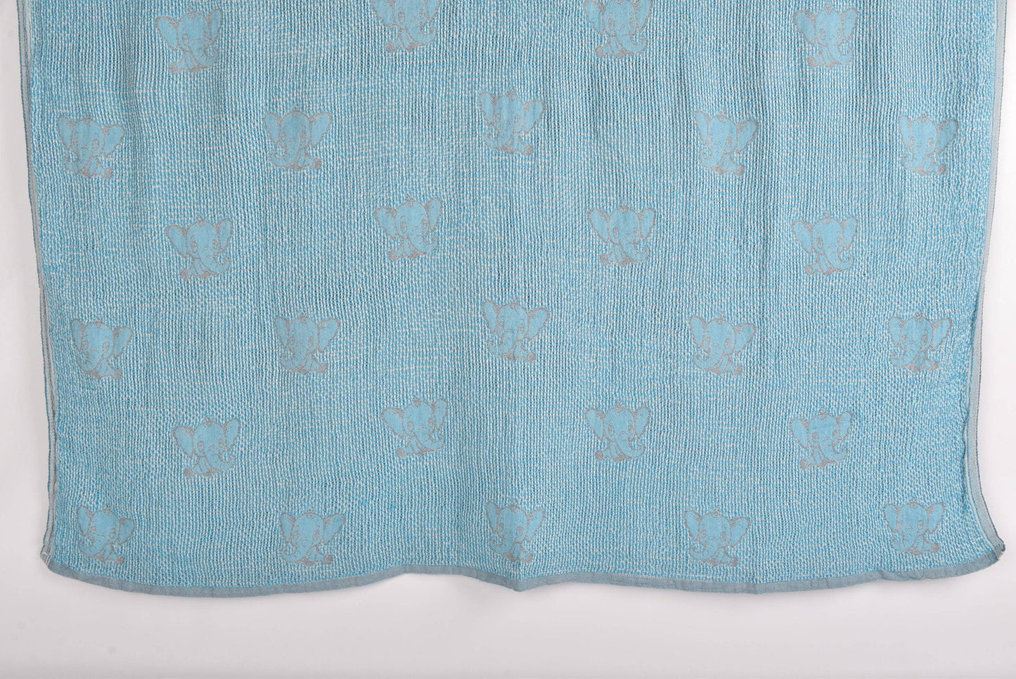Organic Cotton Baby Blanket, Decorative Elephant Throw