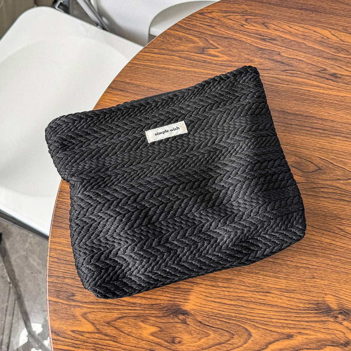 Solid Color Makeup Bag