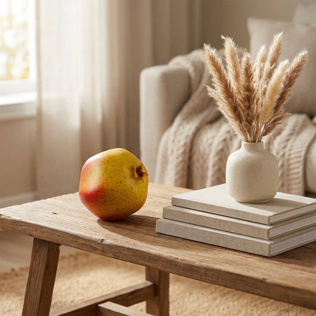 Faux Pomegranate Decorative Fruit
