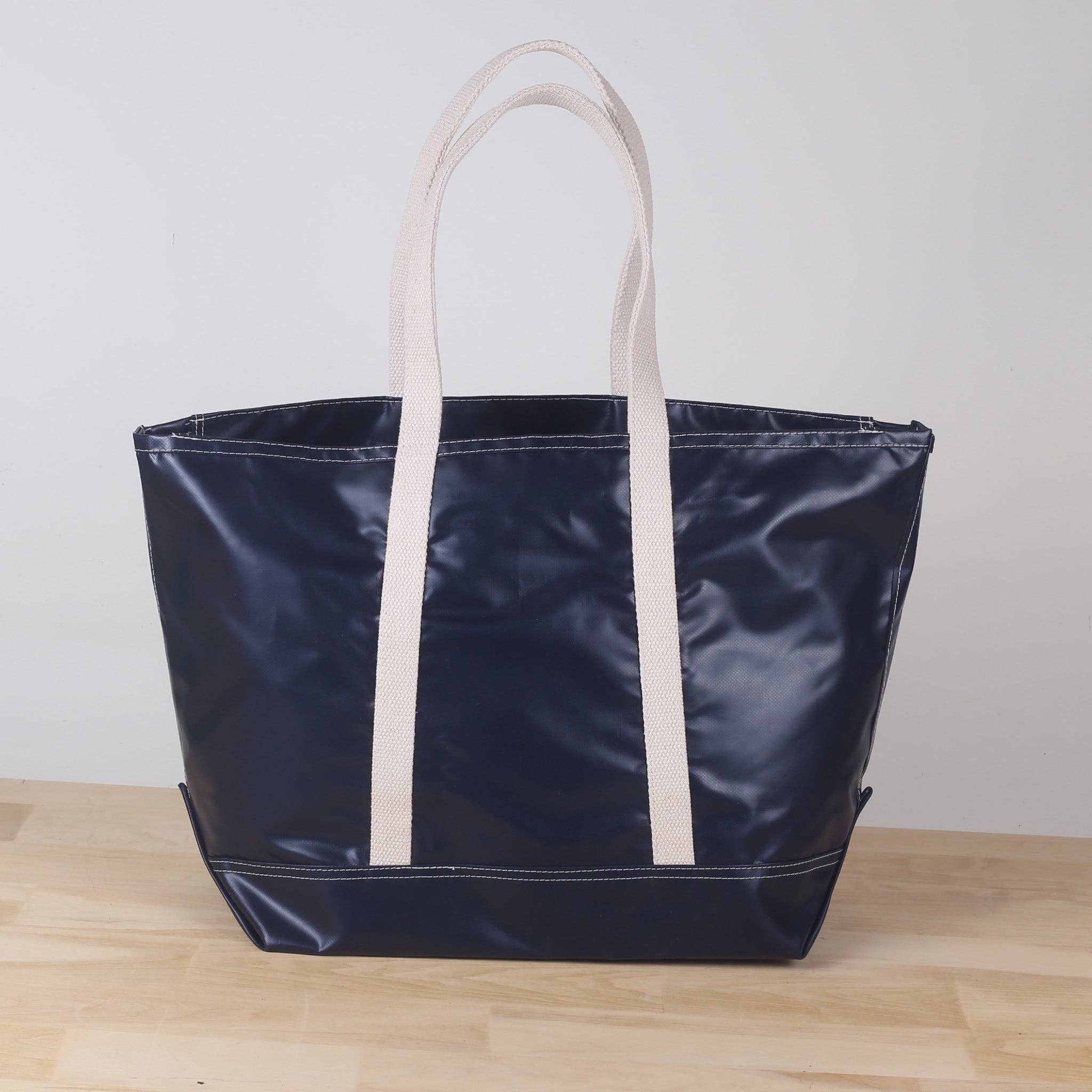 Big Sur Splash Tote: Navy / 22"W x 14"H x 8" D