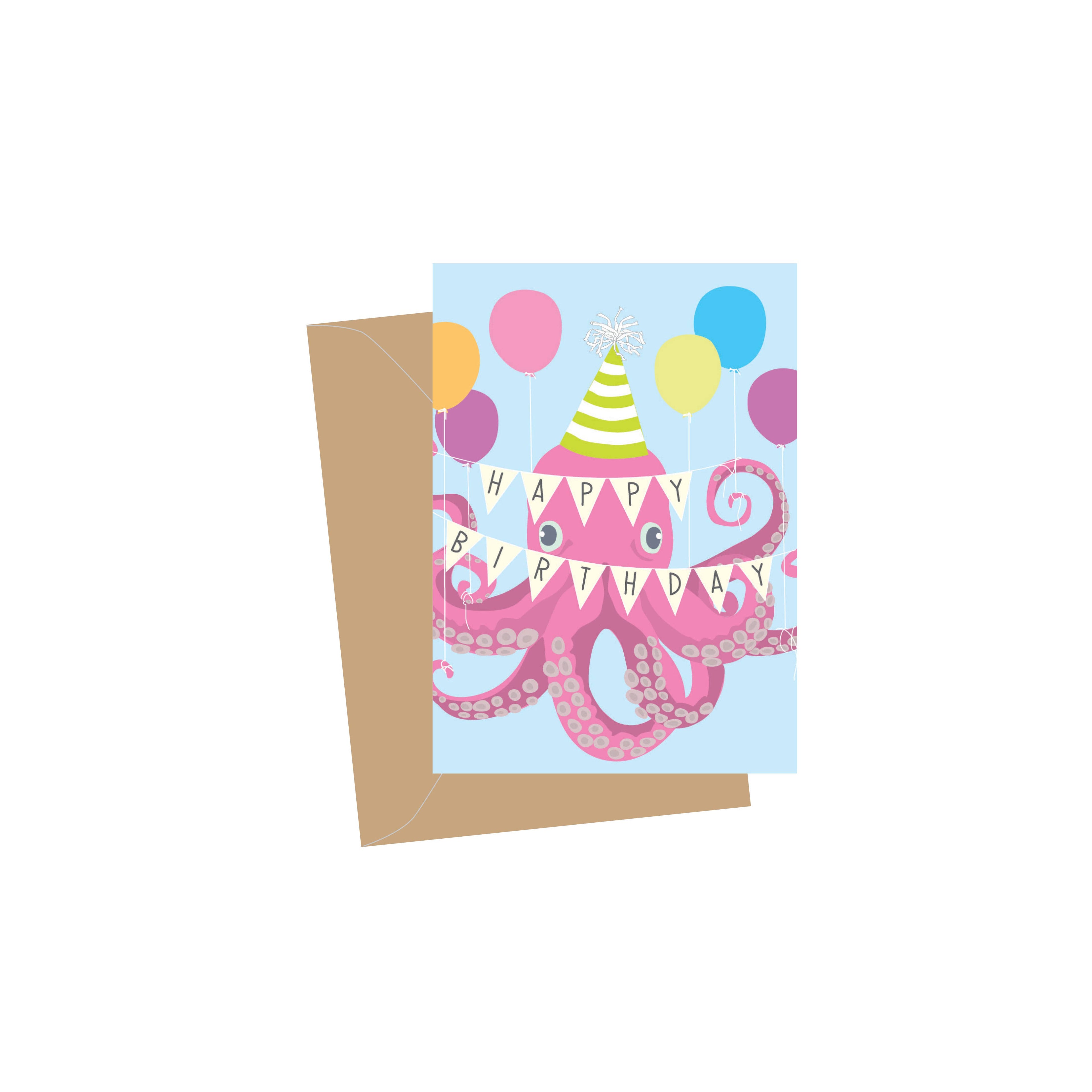 Mini Octopus Birthday Card
