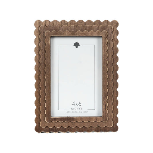 brown wood frame
