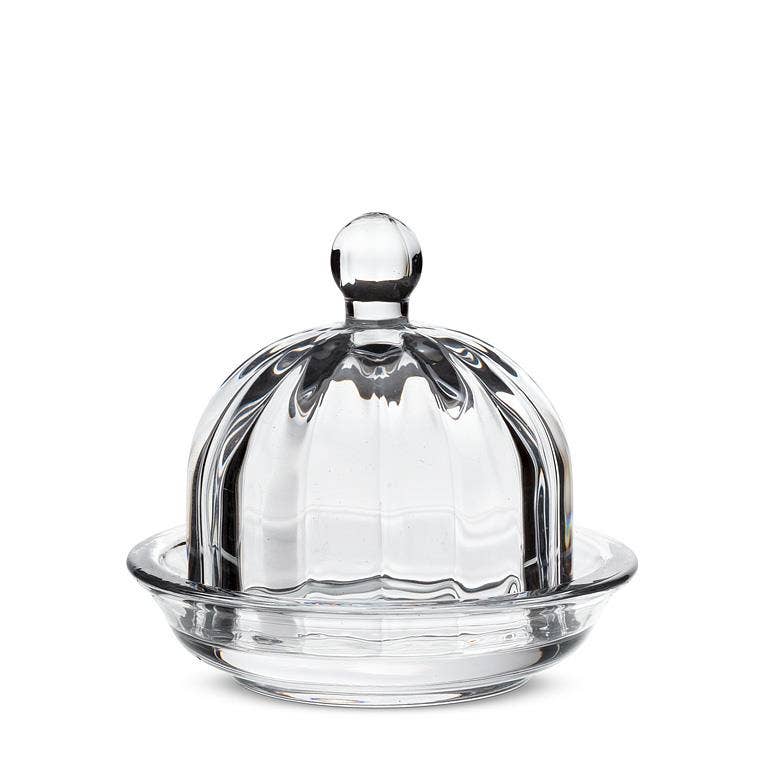 small glass dish with lid