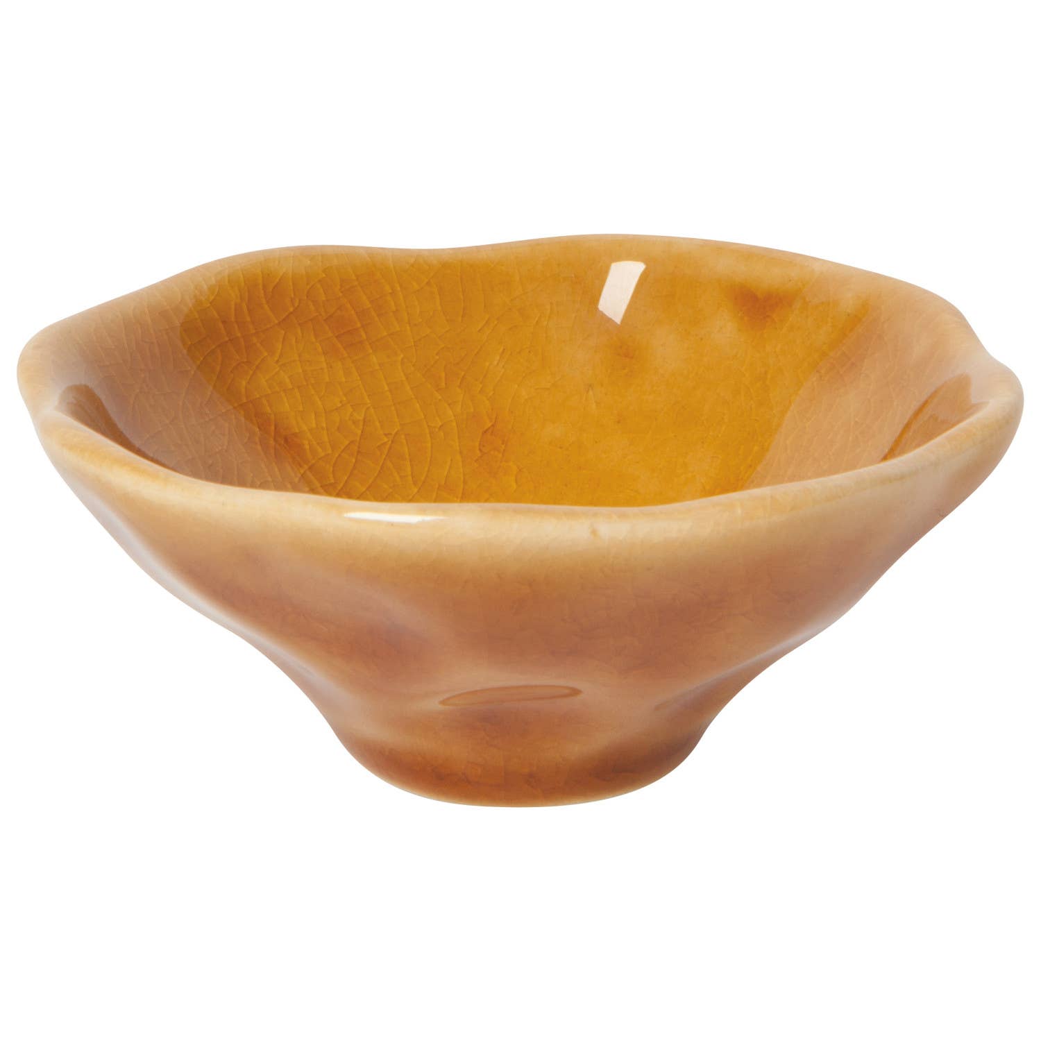 Brown ceramic bowl on a white background
