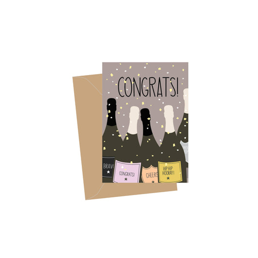 Mini Congratulations Champagne Card