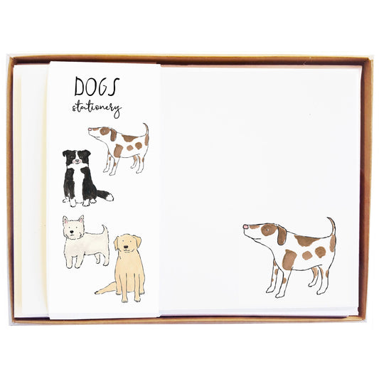 box of notecards w dog design