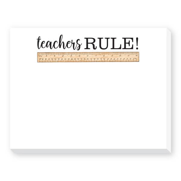 teachers rule note pad w ruler