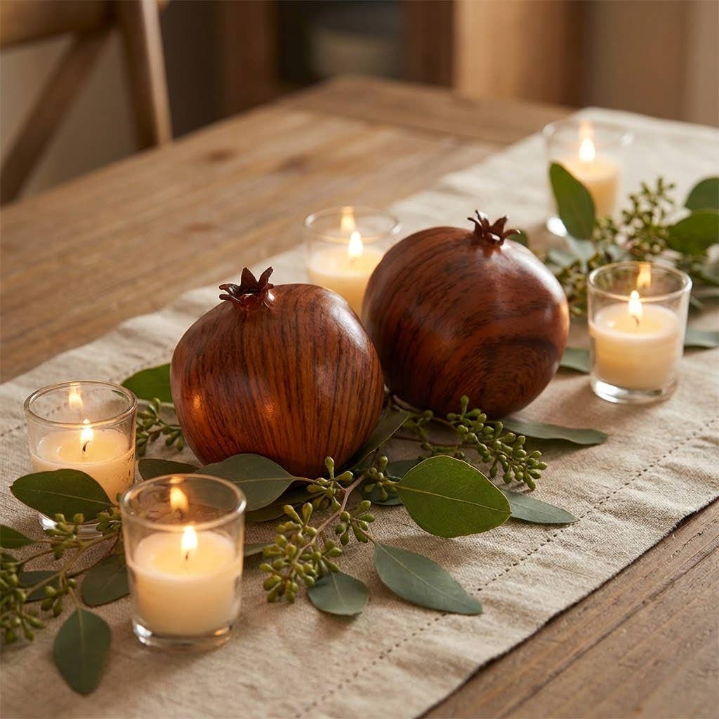 Faux Pomegranate Decorative Fruit