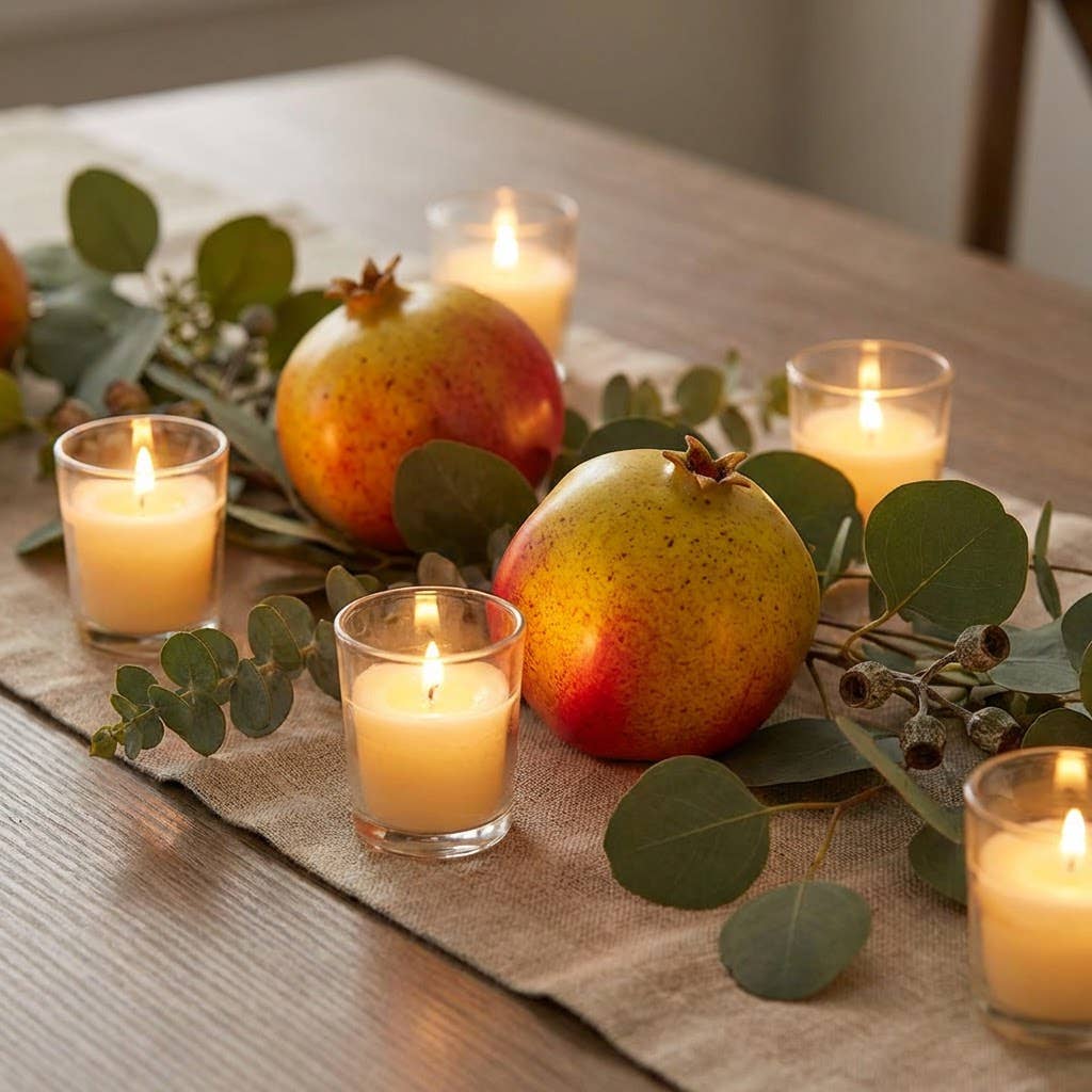 Faux Pomegranate Decorative Fruit